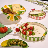 Dill Footed Stoneware Platter