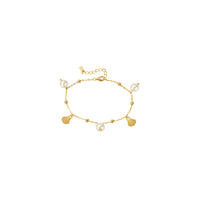 Pearl and Shell Charm Bracelet