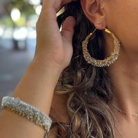 Milena Zu Silver and Gold Swarovski Bracelet