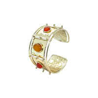 Amara Carnelian and Lemon Onyx Cuff