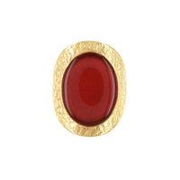 Olive Amber Resin Ring