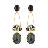 Olive Arch Drop Earrings