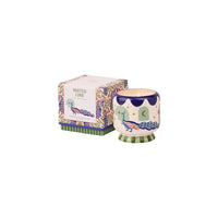 Misted Lime Peacock Ceramic Candle