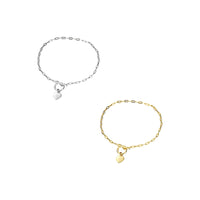 Heart Fob Chain Bracelet