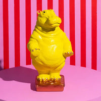 Yellow Hippo Statue