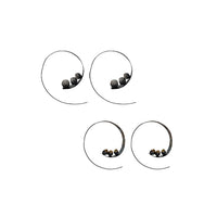 Milena Zu Oxidized Curl Hoop Earrings