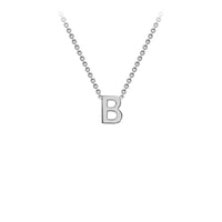 White Solid Gold Initial Necklace
