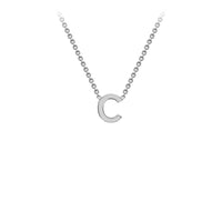 White Solid Gold Initial Necklace