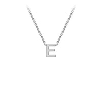 White Solid Gold Initial Necklace