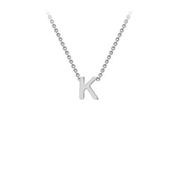 White Solid Gold Initial Necklace