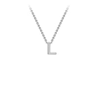 White Solid Gold Initial Necklace