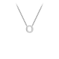 White Solid Gold Initial Necklace