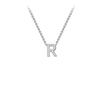White Solid Gold Initial Necklace