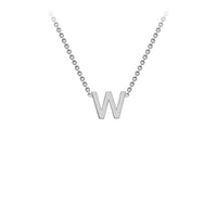 White Solid Gold Initial Necklace