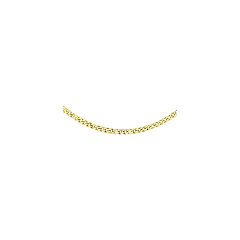9k Yellow Gold Diamond Cut Curb Chain