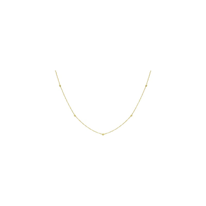 9k Yellow Gold Ball Twist Chain  Necklace