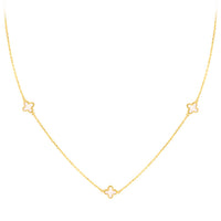 9k Yellow Gold Petal MOP Necklace