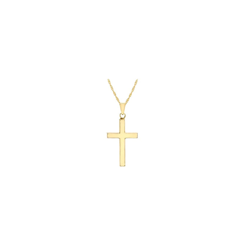 9k Solid Gold Cross Necklace