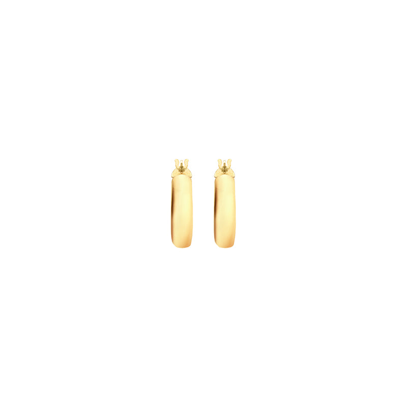9k Yellow Gold Round Hoop Earrings
