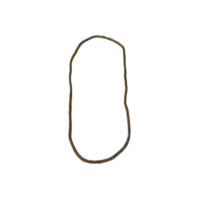 Milena Zu Gold and Silver Long Tube Necklace