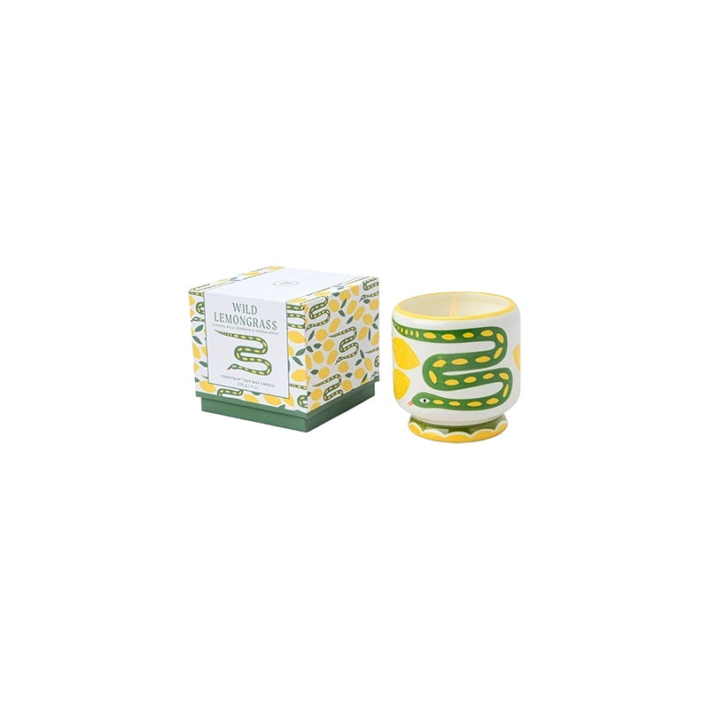 Lemongrass Snake Ceramic Candle
