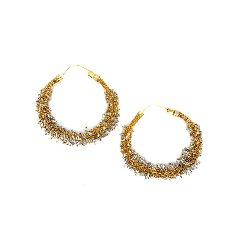 Milena Zu Swarovski Hoop Earrings
