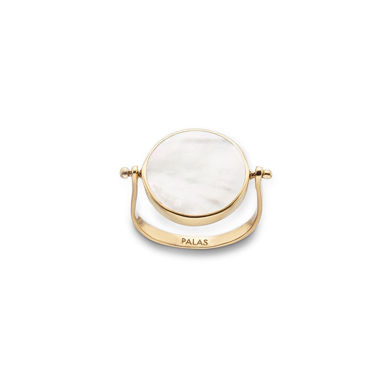 Palas Mother of Pearl Evil Eye Spinning Ring