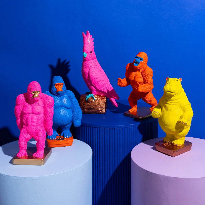 Colourful Gorilla Bookends
