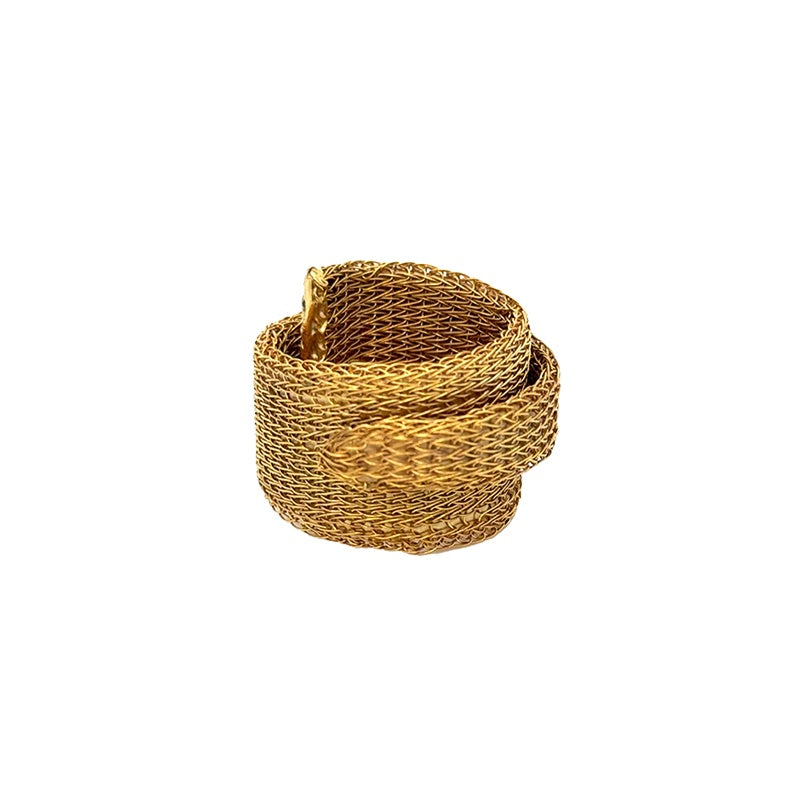 Milena Zu Wrapped Brass Woven Ring