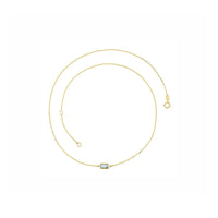 9k Yellow Gold Blue Topaz Necklace