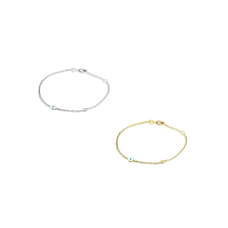 Enamel Evil Eye Bracelet