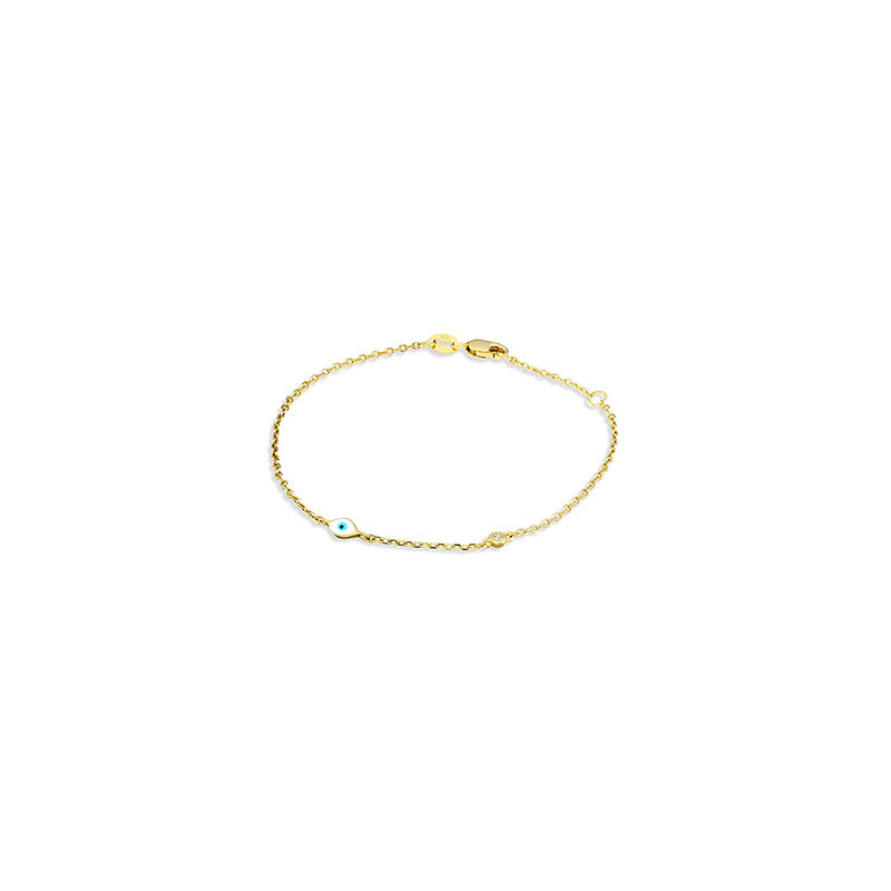 Enamel Evil Eye Bracelet