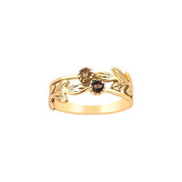 Allora Floral  Smokey Quartz and Citrine Moonstone Ring