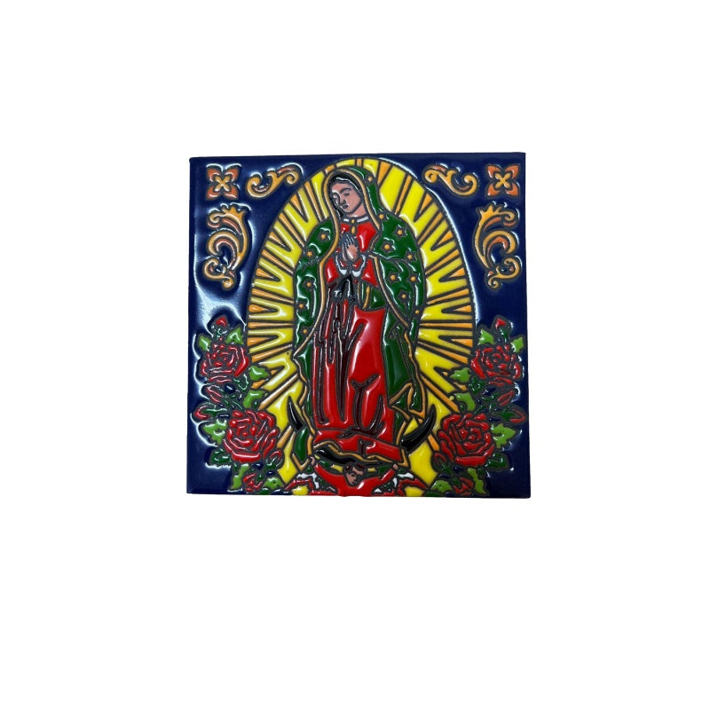 Mexican Virgin Mary Large Tile