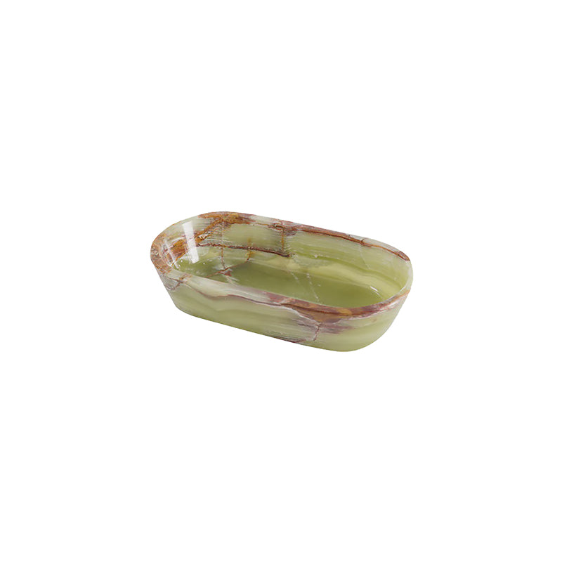 Green Marble Oval  Bowl