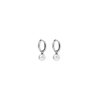 Small Pearl Hoop Earrings