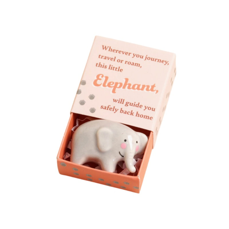 Tiny Matchbox Ceramic Token - Elephant