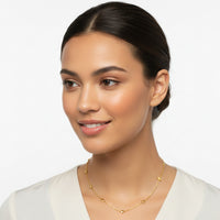 Gold String of Hearts Necklace