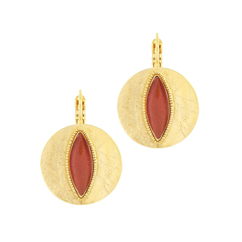 Zebra Golden Resin Earrings