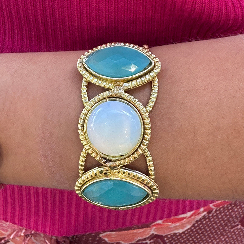 Amara Braided Opalite Stone Cuff