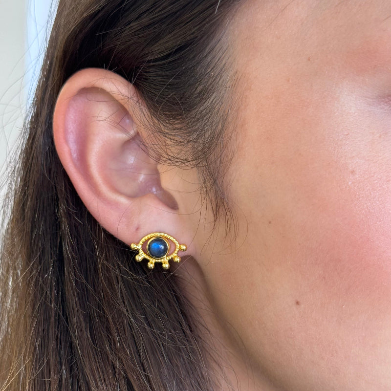 Allora Labradorite Eye Earrings