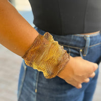 Milena Zu Gold and Brass Scrunch Cuff