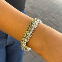 Milena Zu Silver and Gold Swarovski Bracelet