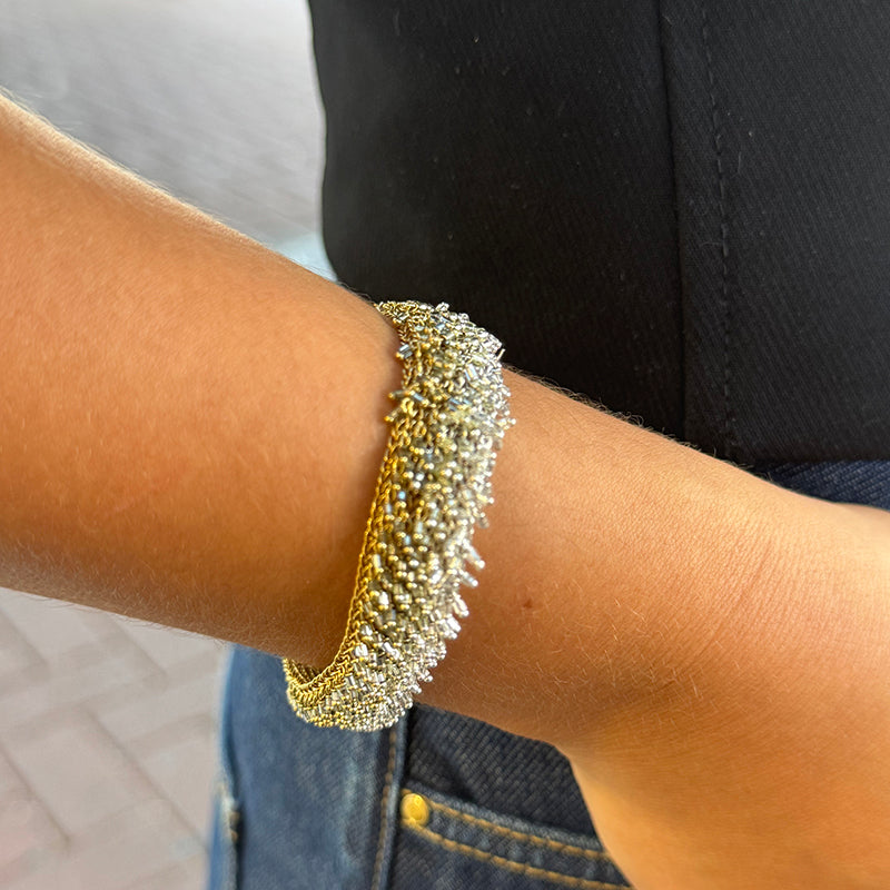 Milena Zu Silver and Gold Swarovski Bracelet