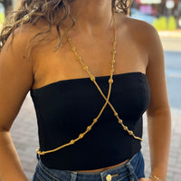 Milena Zu Gold Long Beaded Necklace