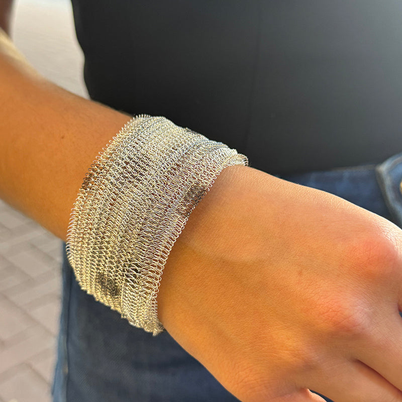 Milena Zu Silver 2 Tone Woven Cuff