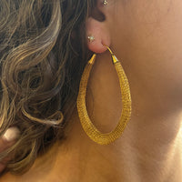 Milena Zu Gold Teardrop Hoop Earrings
