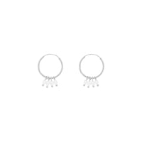 Quad Pearl Hoops