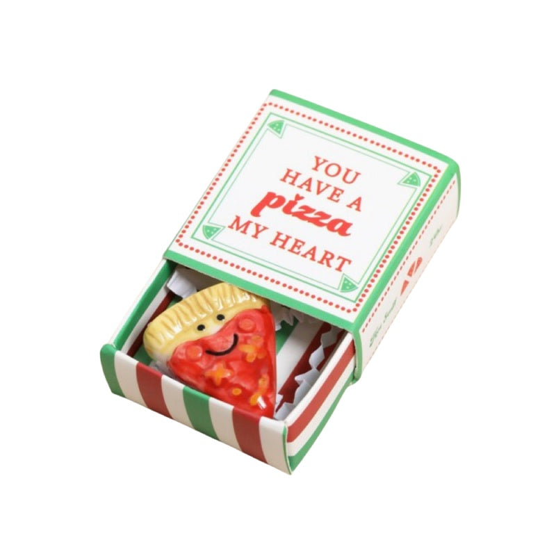 Tiny Matchbox Ceramic Token - Pizza