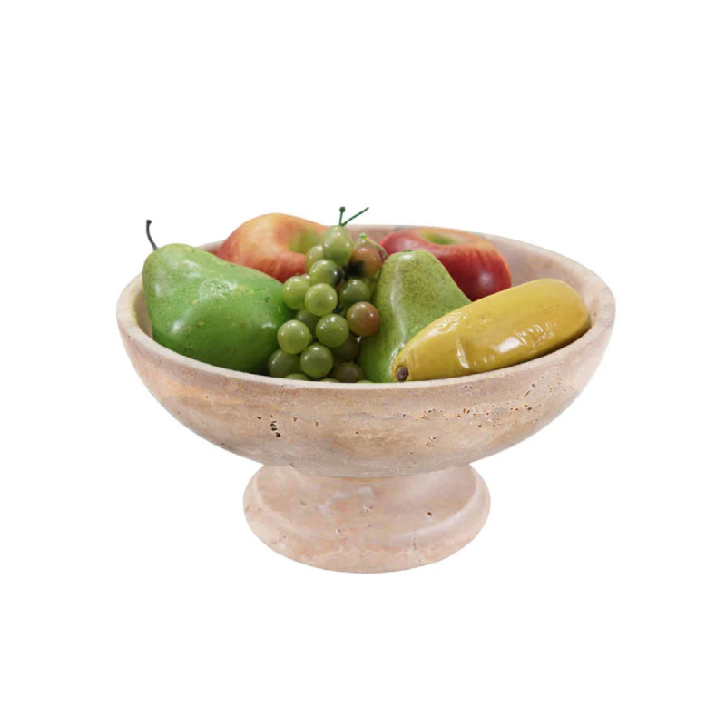 Travertine Pedestal Bowl